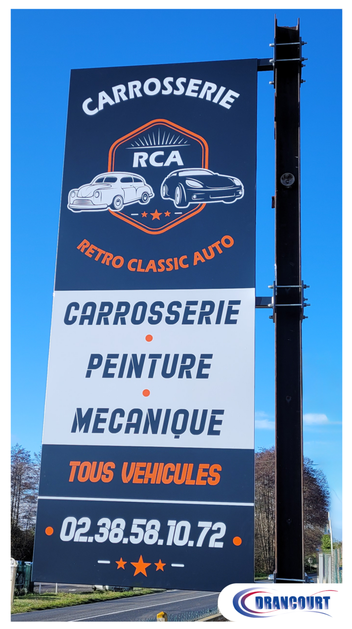 Enseigne drapeau Carrosserie RCA